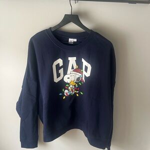 GAP Navy Snoopy Crewneck Sweatshirt